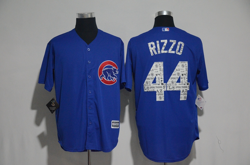 2017 MLB Chicago Cubs #44 Rizzo Blue Fashion Edition Jerseys